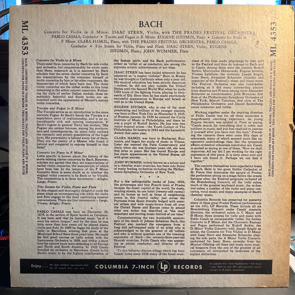 Johann Sebastian Bach - Prades Festival Vol. 9 | Near Mint (NM) Near Mint (NM)