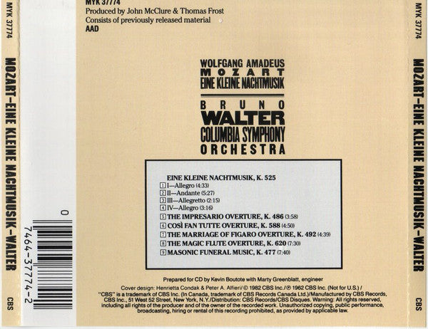 Wolfgang Amadeus Mozart - Eine Kleine Nachtmusik *CD* | Near Mint (NM) Near Mint (NM)