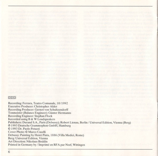Claude Debussy - Debussy: 12 Etudes / Berg: Sonate Op. 1 (CD) | Near Mint (NM)