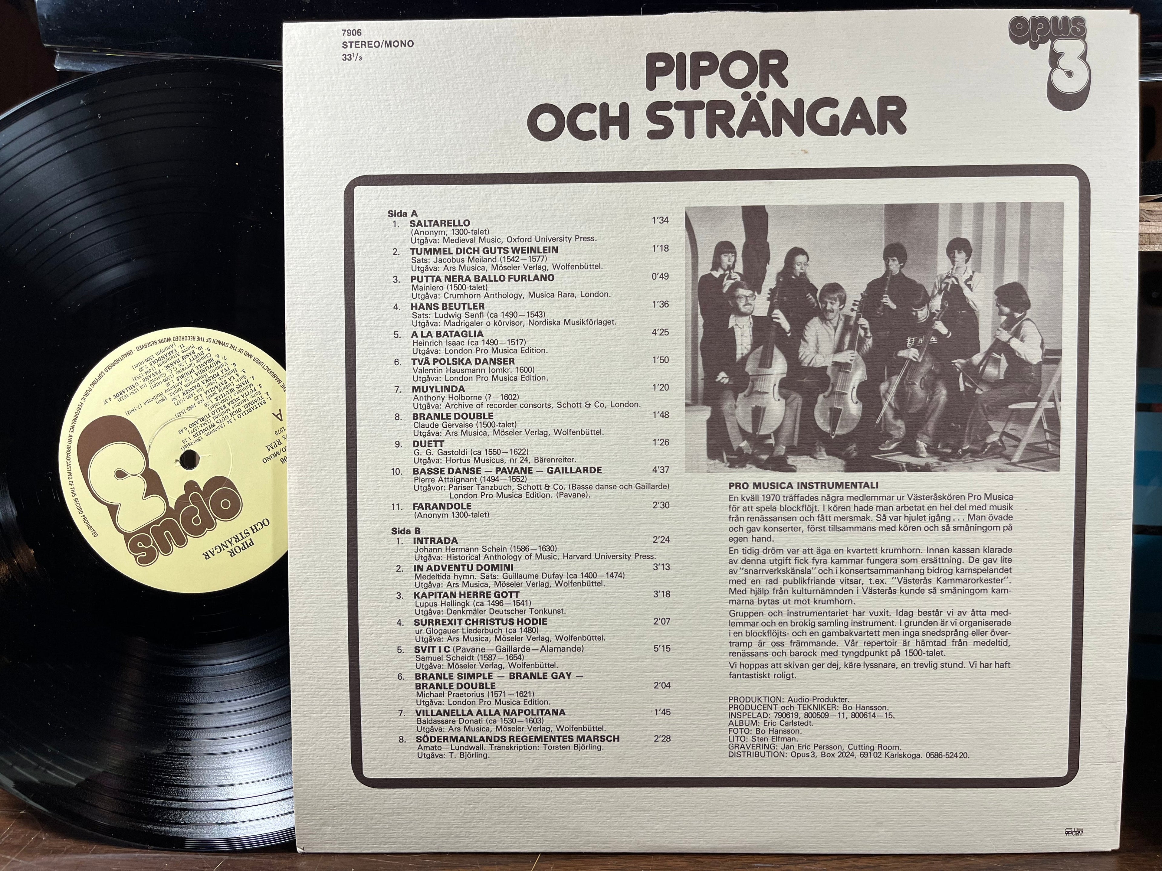 Pro Musica Instrumentali - Pipor Och Strängar (VINYL) | Near Mint (NM) Near Mint (NM)