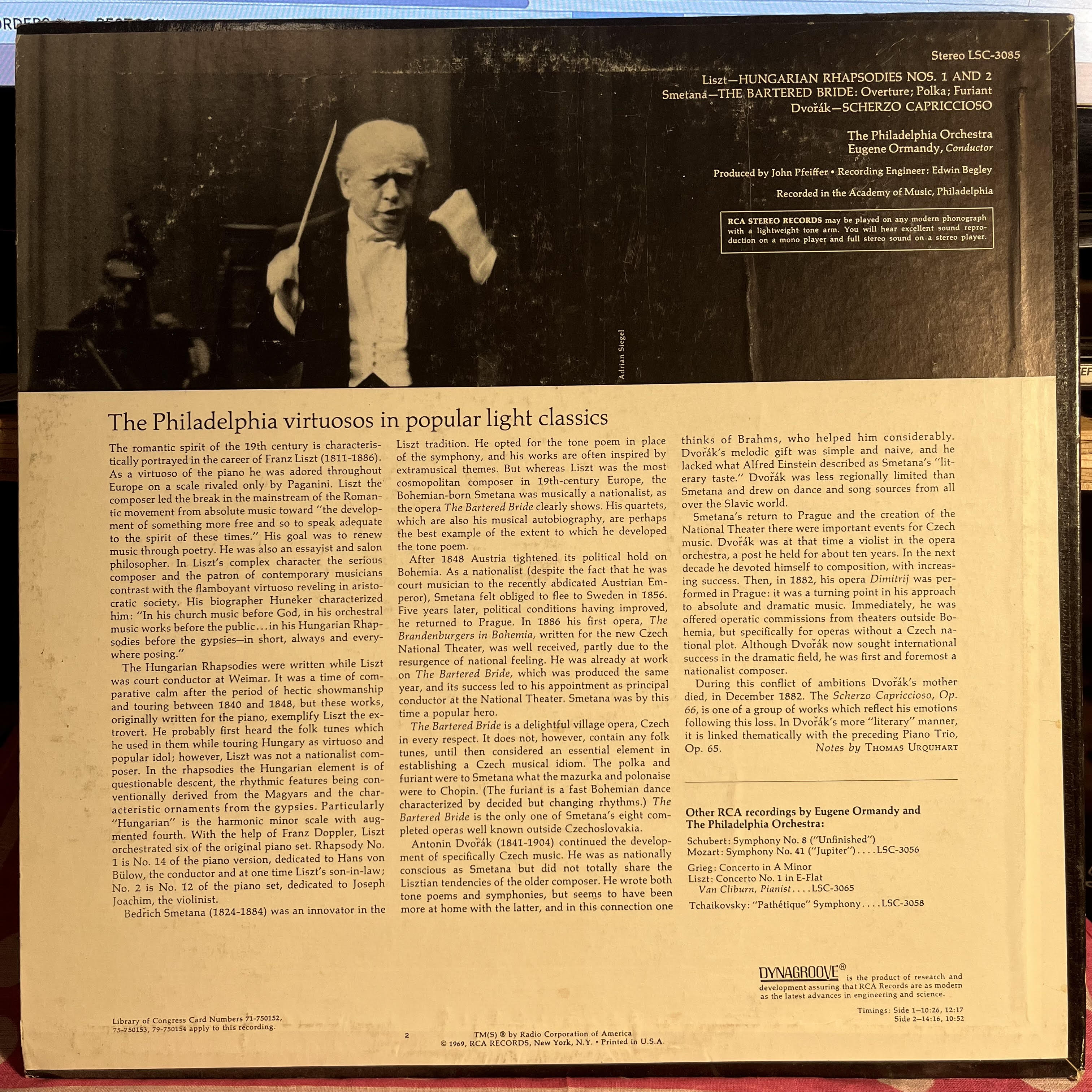 Hungarian Rhapsodies Nos. 1 And 2, Bartered Bride: Overture *STEREO/RED SEAL* | Near Mint (NM) Excellent (EX)