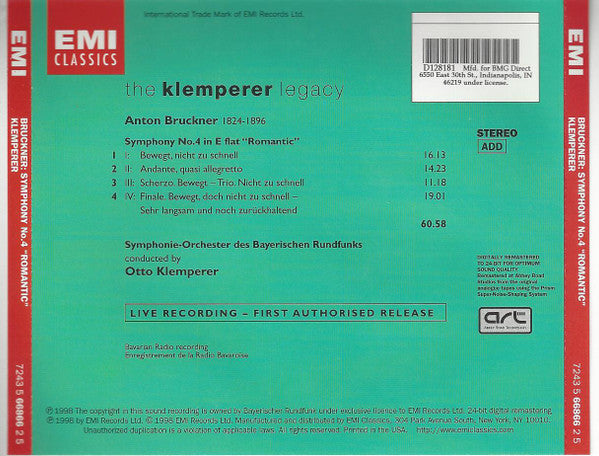 Anton Bruckner - Symphony 4 Romantic (CD) | Near Mint (NM) Near Mint (NM)