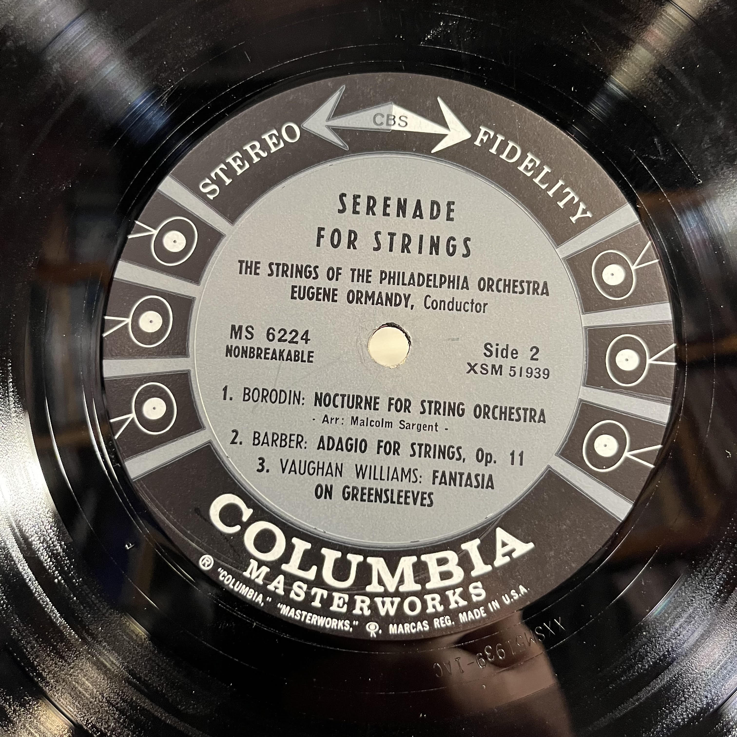Eugene Ormandy - Serenade For Strings *STEREO* | Very Good Plus (VG+) Very Good (VG)