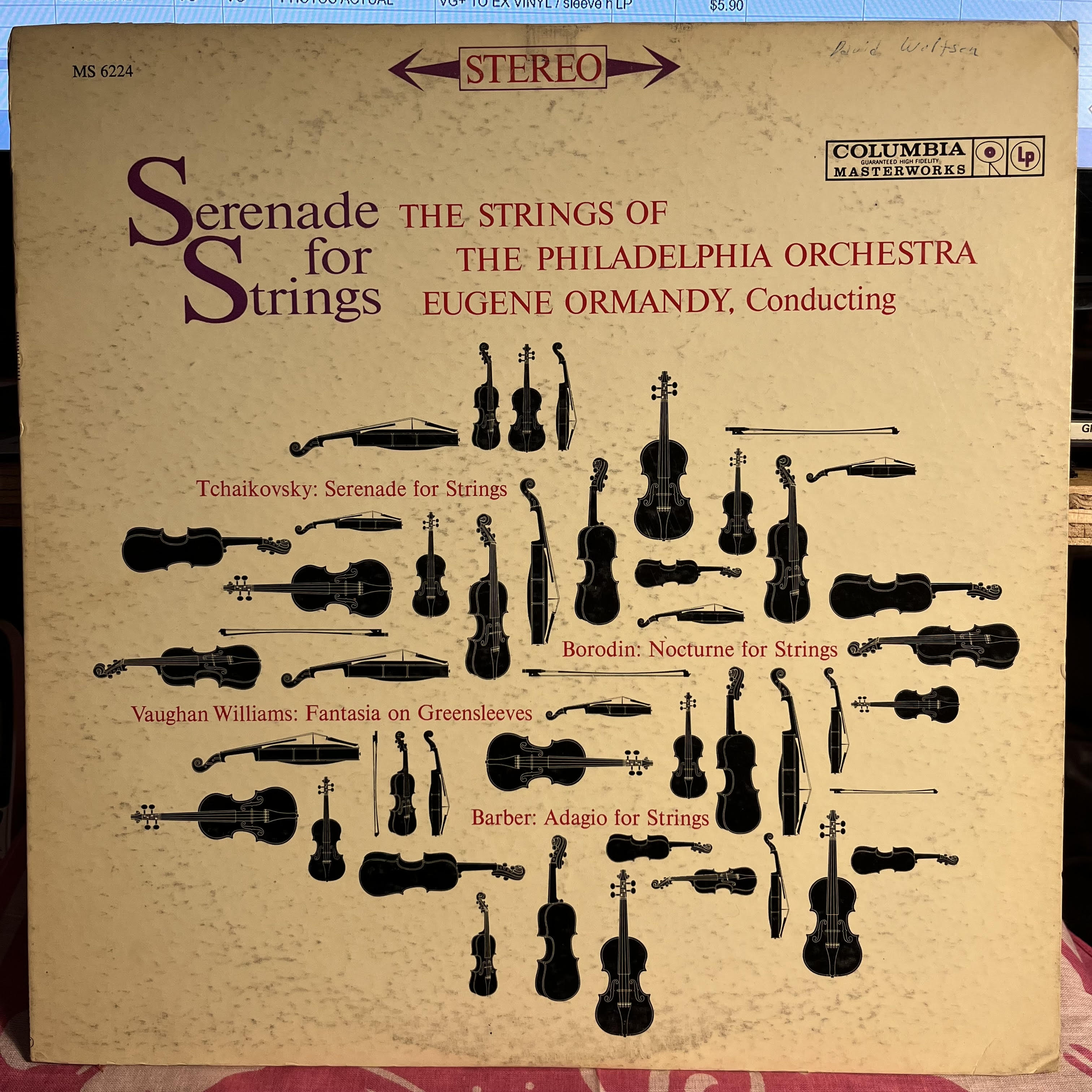 Eugene Ormandy - Serenade For Strings *STEREO* | Very Good Plus (VG+) Very Good (VG)