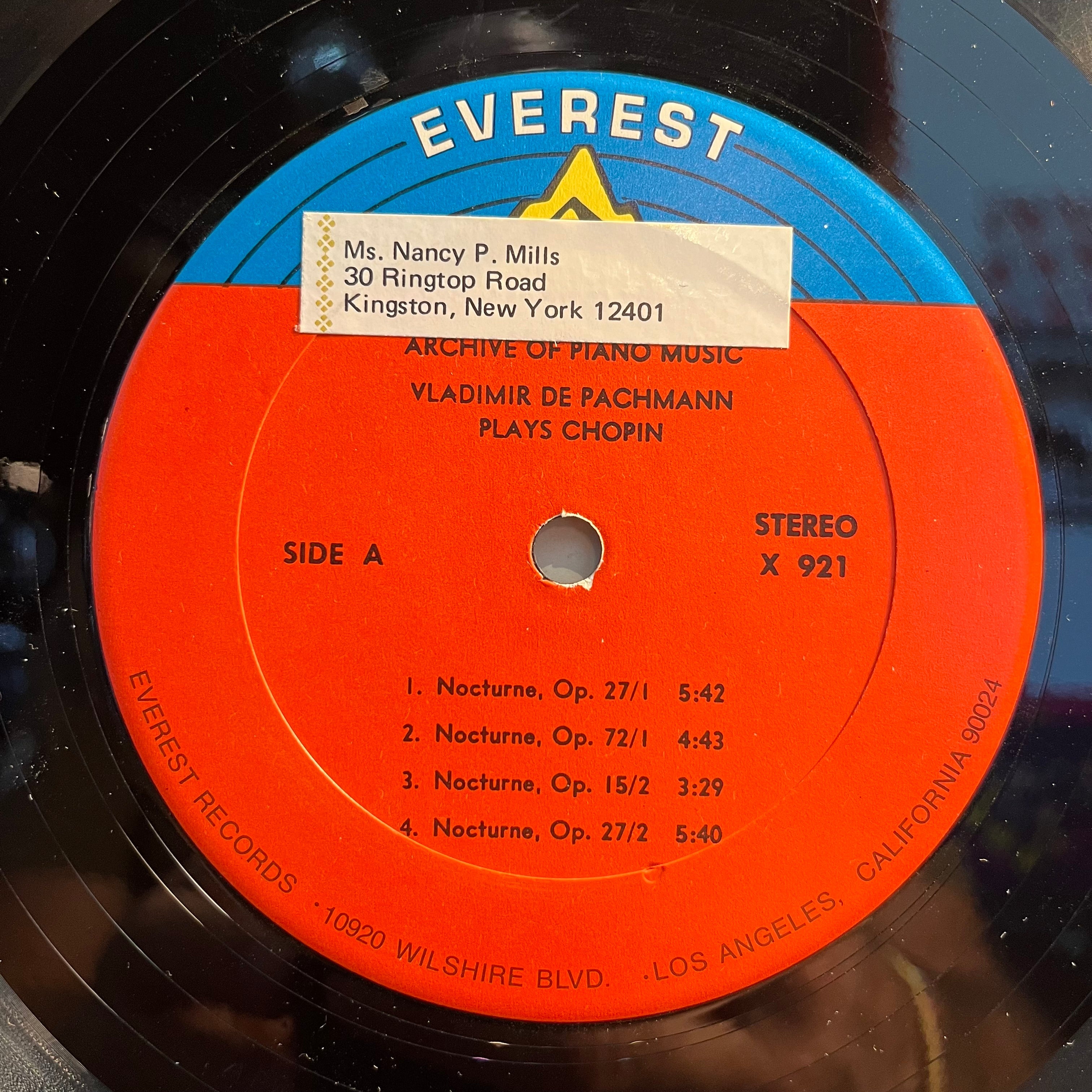 Vladimir De Pachmann - Vladimir De Pachmann Plays Chopin | Very Good Plus (VG+) Excellent (EX)