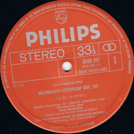 Johann Sebastian Bach - Weihnachts-Oratorium | Near Mint (NM) Near Mint (NM)