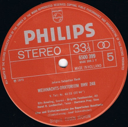 Johann Sebastian Bach - Weihnachts-Oratorium | Near Mint (NM) Near Mint (NM)