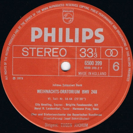 Johann Sebastian Bach - Weihnachts-Oratorium | Near Mint (NM) Near Mint (NM)