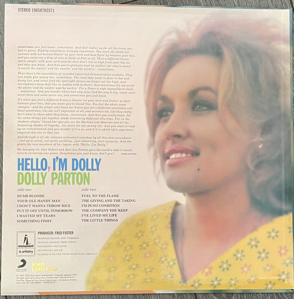 Hello, I'm Dolly (COLOR VINYL - VMP) | Mint (M) Mint (M)
