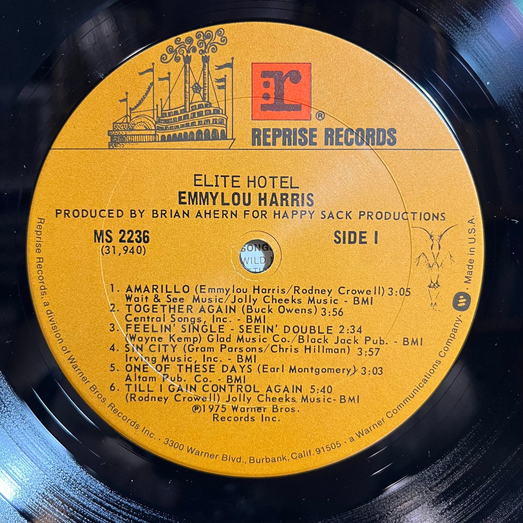Emmylou Harris - Elite Hotel (VINYL) | Excellent+ (EX+) Excellent+ (EX+)