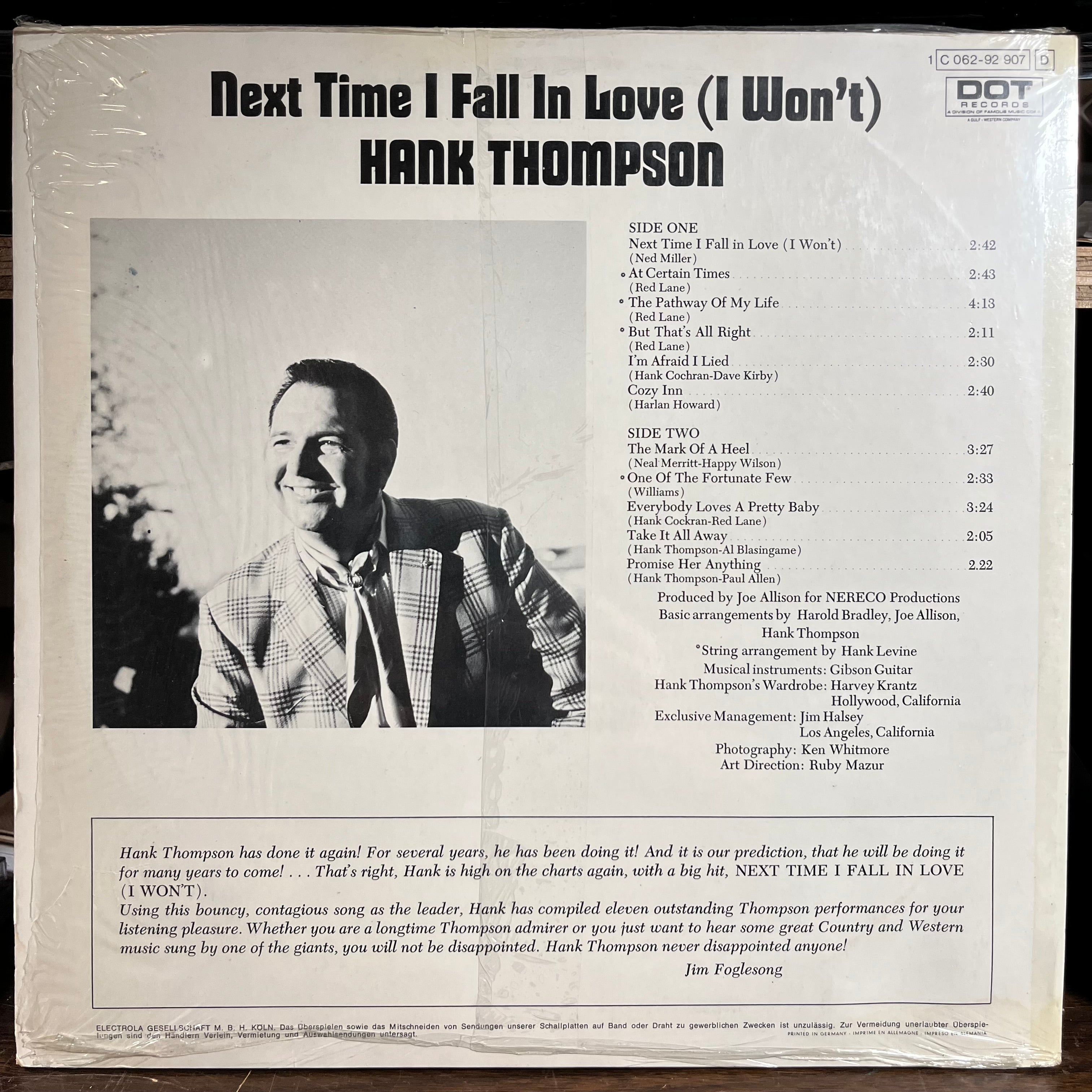 Next Time I Fall In Love (I Won't) (GERMAN VINYL) | Excellent+ (EX+) Near Mint (NM)