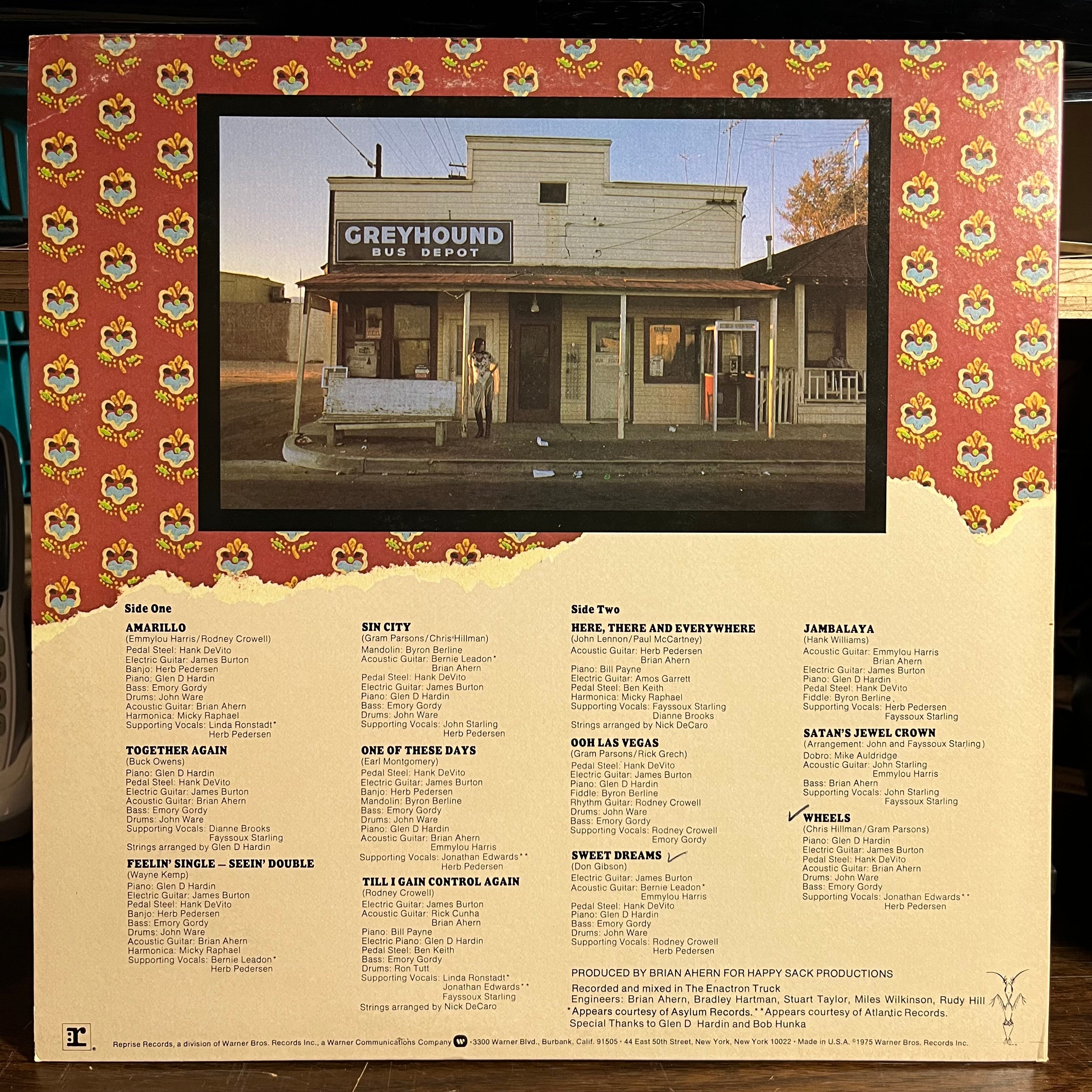 Emmylou Harris - Elite Hotel (VINYL) | Excellent+ (EX+) Excellent+ (EX+)