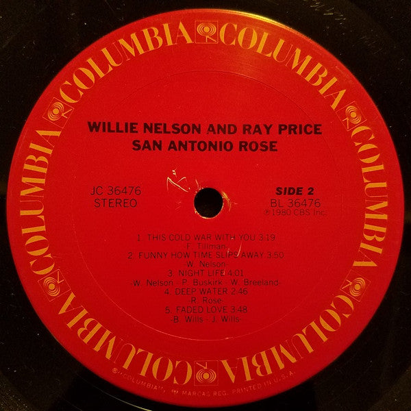 Willie Nelson - San Antonio Rose (VINYL) | Excellent+ (EX+) Excellent+ (EX+)