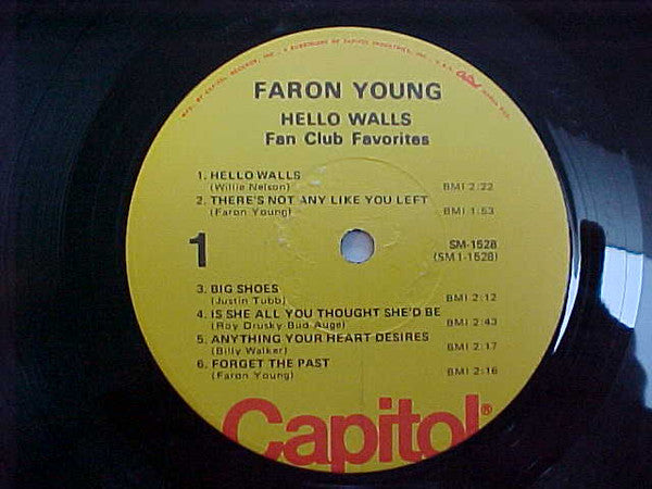 Faron Young - Hello Walls Fan Club Favorites (VINYL) | Excellent (EX) Excellent (EX)