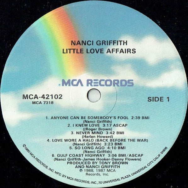 Nanci Griffith - Little Love Affairs | Excellent (EX) Near Mint (NM)