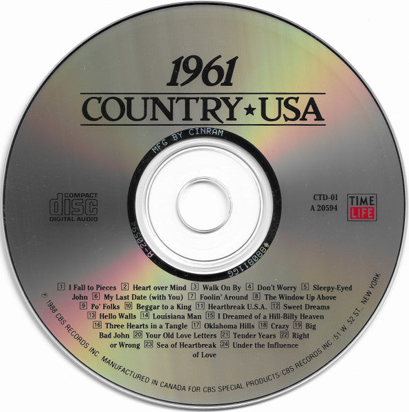 Various - Country USA 1961 (CD) | Near Mint (NM) Near Mint (NM)