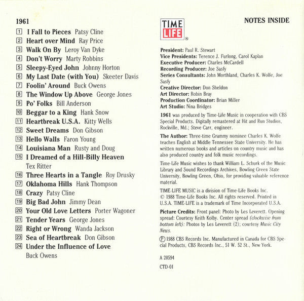 Various - Country USA 1961 (CD) | Near Mint (NM) Near Mint (NM)