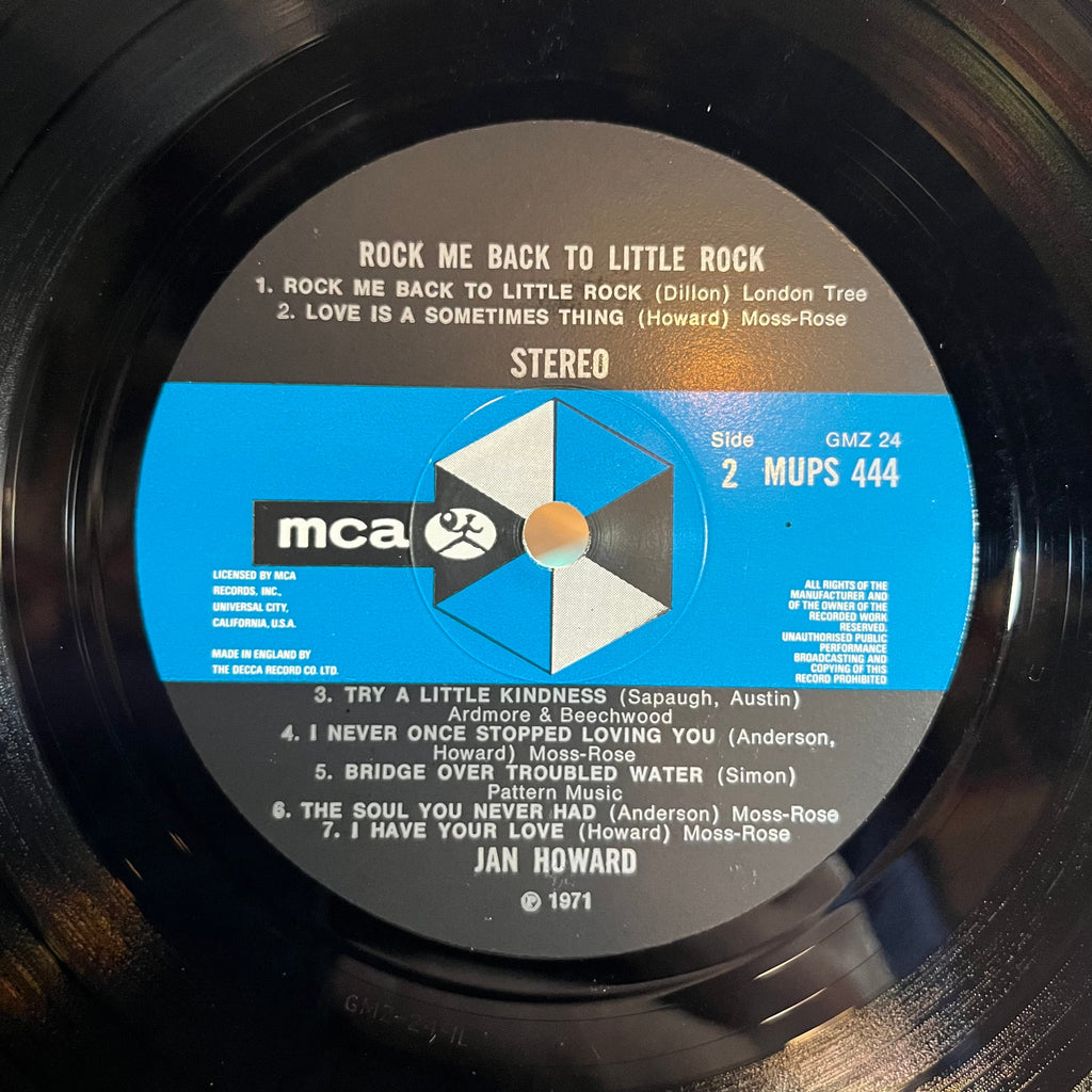 Jan Howard - Rock Me Back To Little Rock (UK VINYL) | Near Mint (NM) Near Mint (NM)