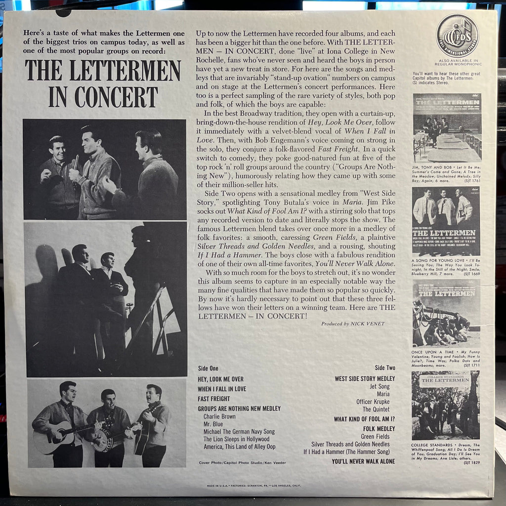 The Lettermen - The Lettermen In Concert | Near Mint (NM) Near Mint (NM)
