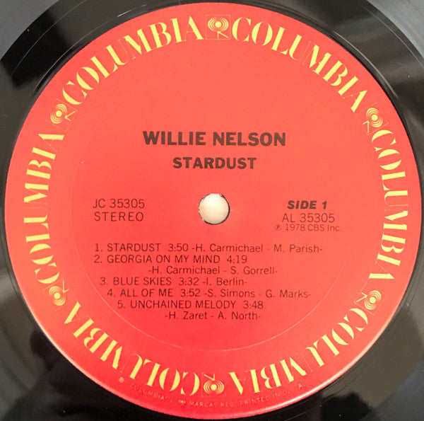 Willie Nelson - Stardust | Near Mint (NM) Very Good Plus (VG+)