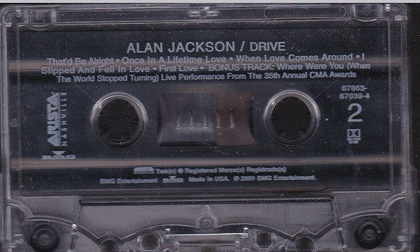 Alan Jackson (2) - Drive (CASSETTE) | Near Mint (NM) Near Mint (NM)