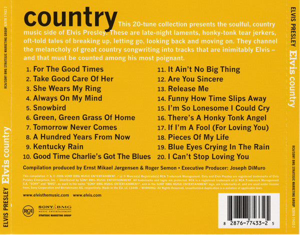 Elvis Presley - Elvis Country (CD) | Near Mint (NM) Near Mint (NM)