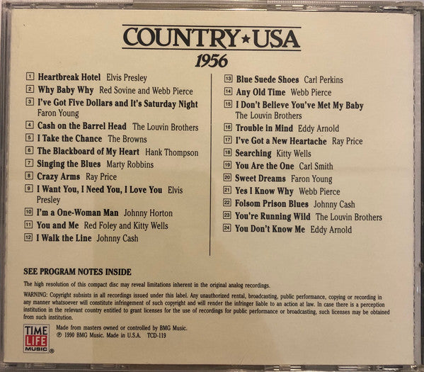 Various - Country USA 1956 (CD) | Near Mint (NM)