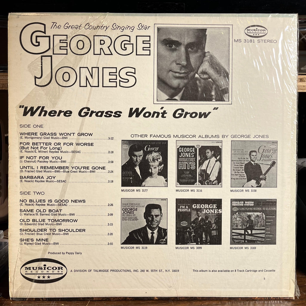 George Jones (2) - Where Grass Won't Grow (VINYL) | Near Mint (NM) Near Mint (NM)