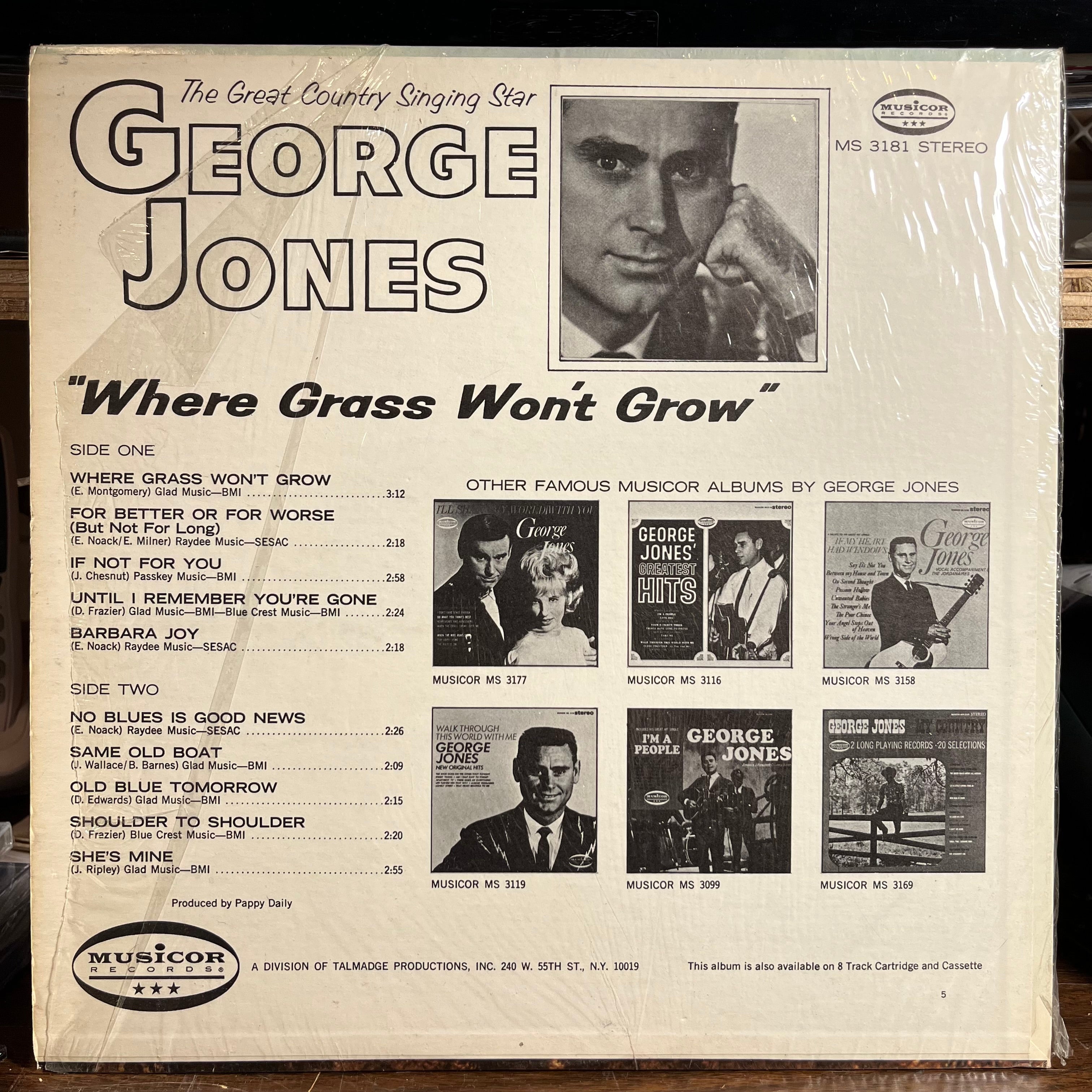George Jones (2) - Where Grass Won't Grow (VINYL) | Near Mint (NM) Near Mint (NM)