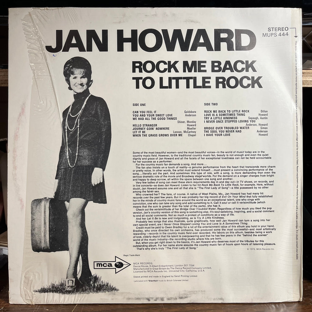 Jan Howard - Rock Me Back To Little Rock (UK VINYL) | Near Mint (NM) Near Mint (NM)