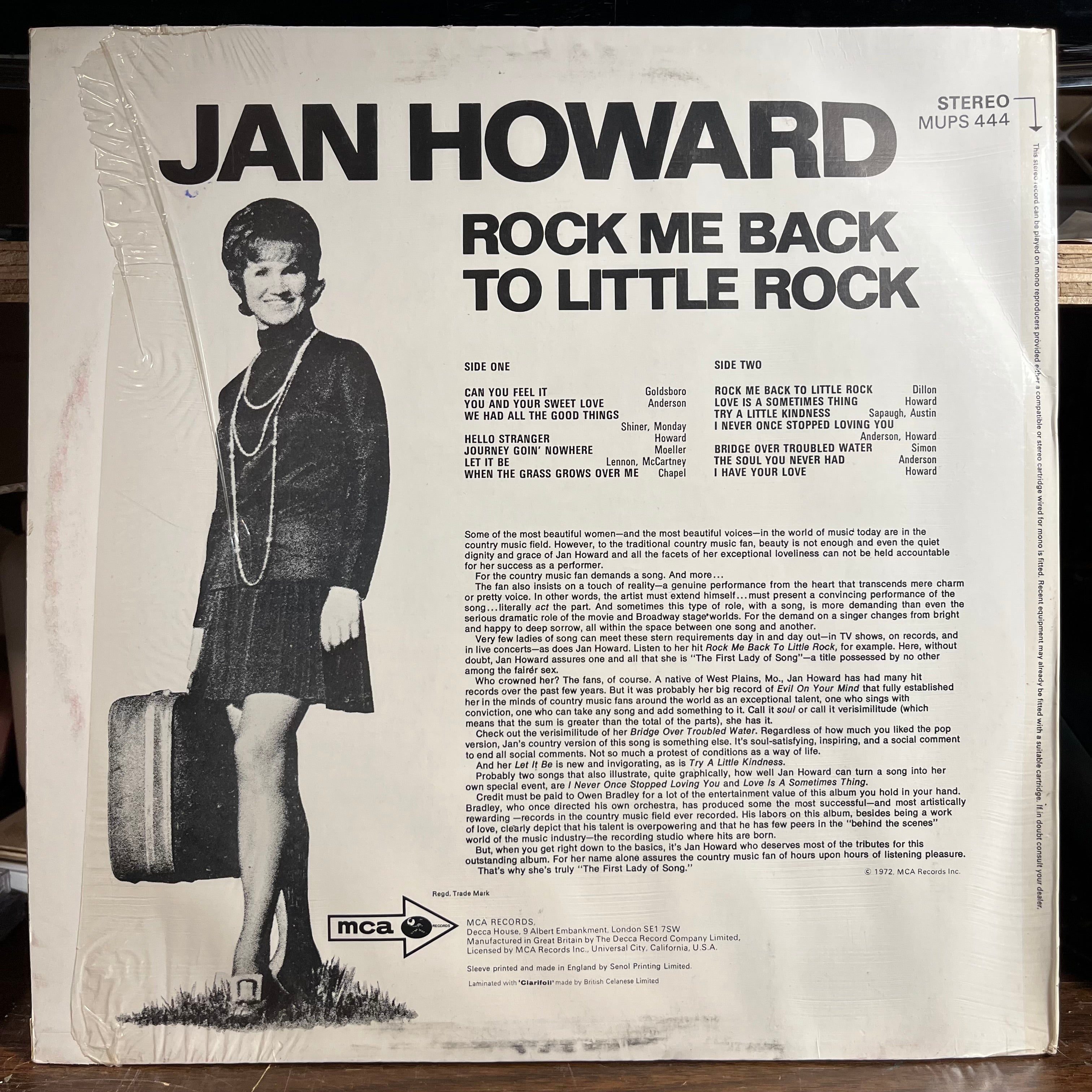 Jan Howard - Rock Me Back To Little Rock (UK VINYL) | Near Mint (NM) Near Mint (NM)