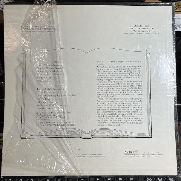 Waylon Jennings - Just To Satisfy You (VINYL) | Near Mint (NM or M-) Near Mint- (NM-)