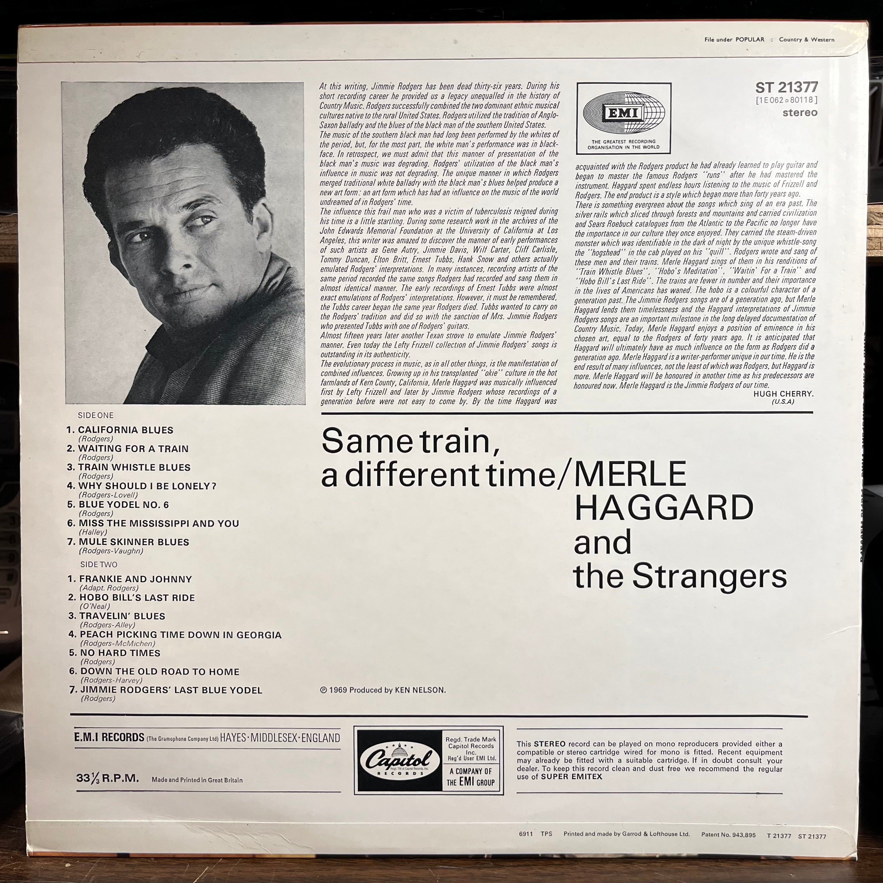 Merle Haggard - Same Train, A Different Time (UK VINYL) | Near Mint (NM) Near Mint (NM)