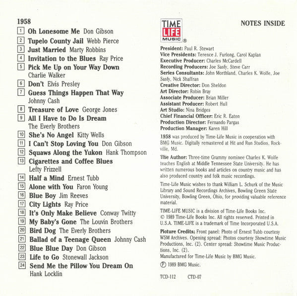 Various - Country USA 1958 (CD) | Near Mint (NM) Near Mint (NM)