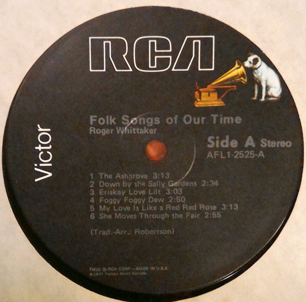 Roger Whittaker - Folk Songs Of Our Time | Near Mint (NM) Excellent (EX)