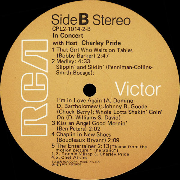 Various - In Concert With Host Charley Pride | Near Mint (NM) Near Mint (NM)