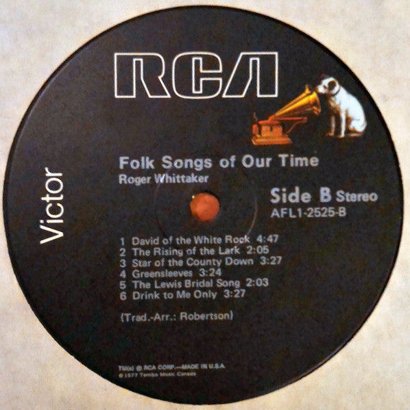 Roger Whittaker - Folk Songs Of Our Time | Near Mint (NM) Excellent (EX)