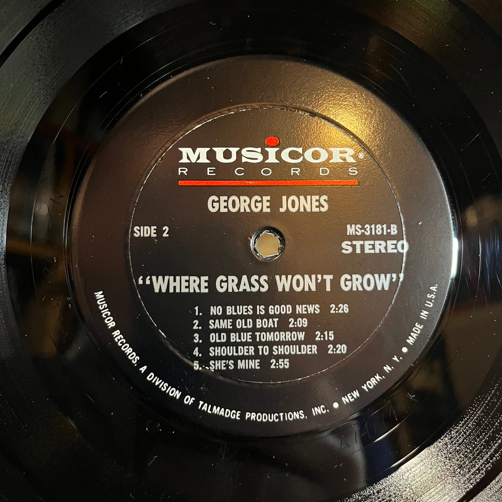 George Jones (2) - Where Grass Won't Grow (VINYL) | Near Mint (NM) Near Mint (NM)