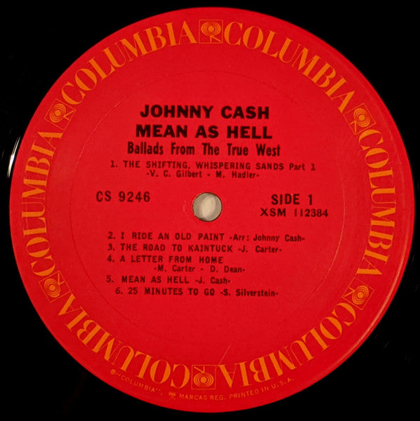 Johnny Cash - Mean As Hell! - Ballads From The True West *STEREO/TERRE HAUTE* | Very Good Plus (VG+) Near Mint (NM)