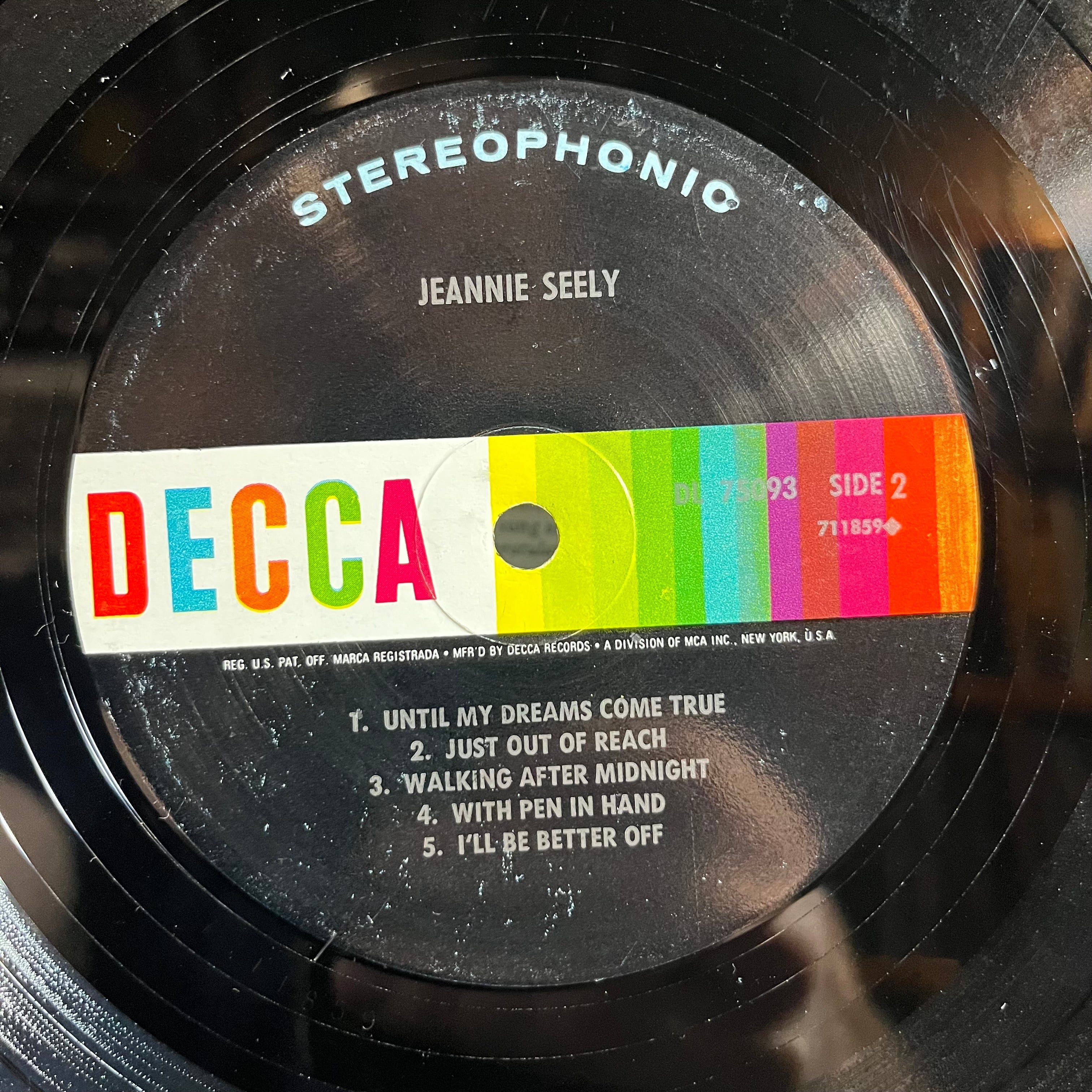 Jeannie Seely - Jeannie Seely (VINYL) | Very Good Plus (VG+)