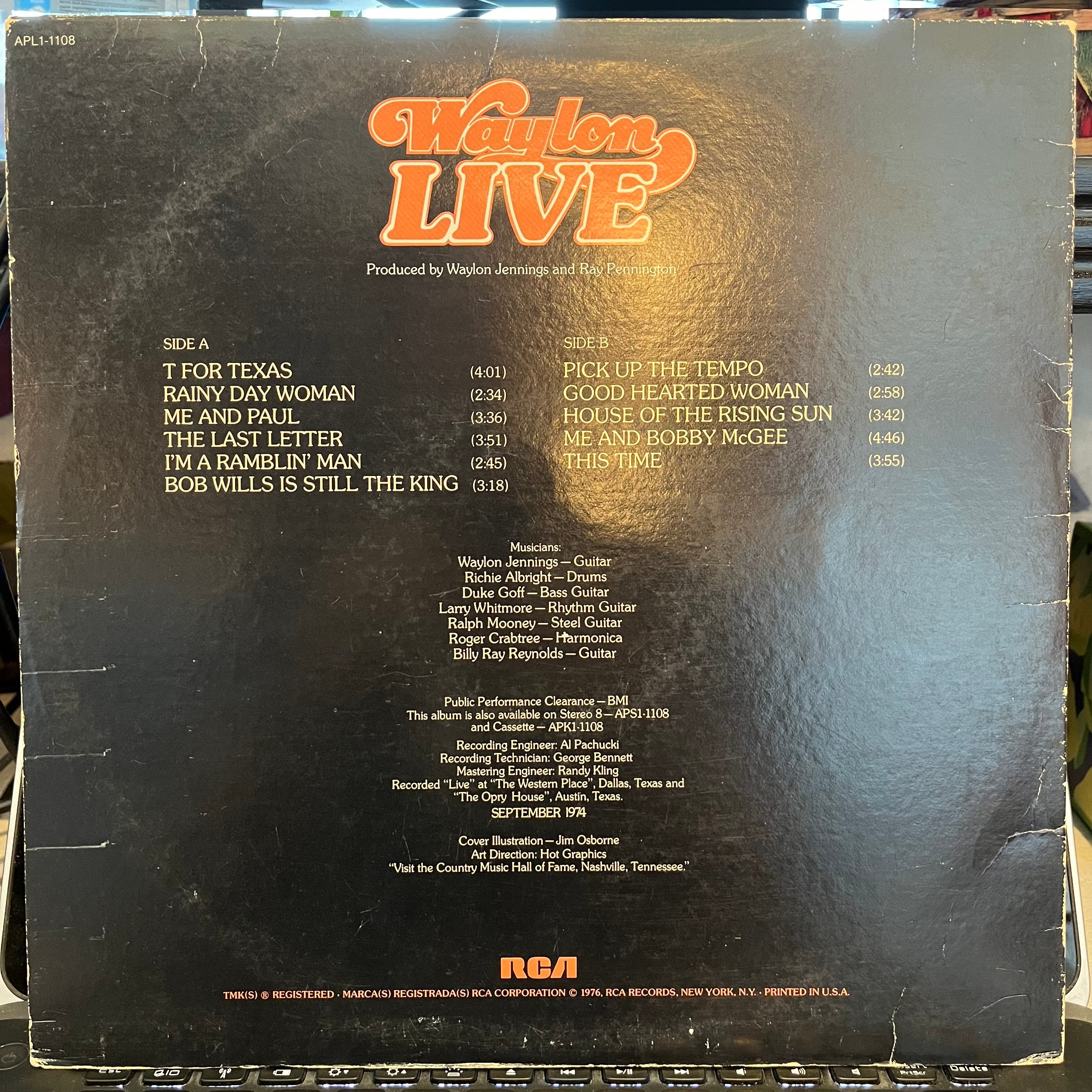 Waylon Jennings - Waylon Live *INDIANAPOLIS* | Very Good Plus (VG+) Very Good Plus (VG+)