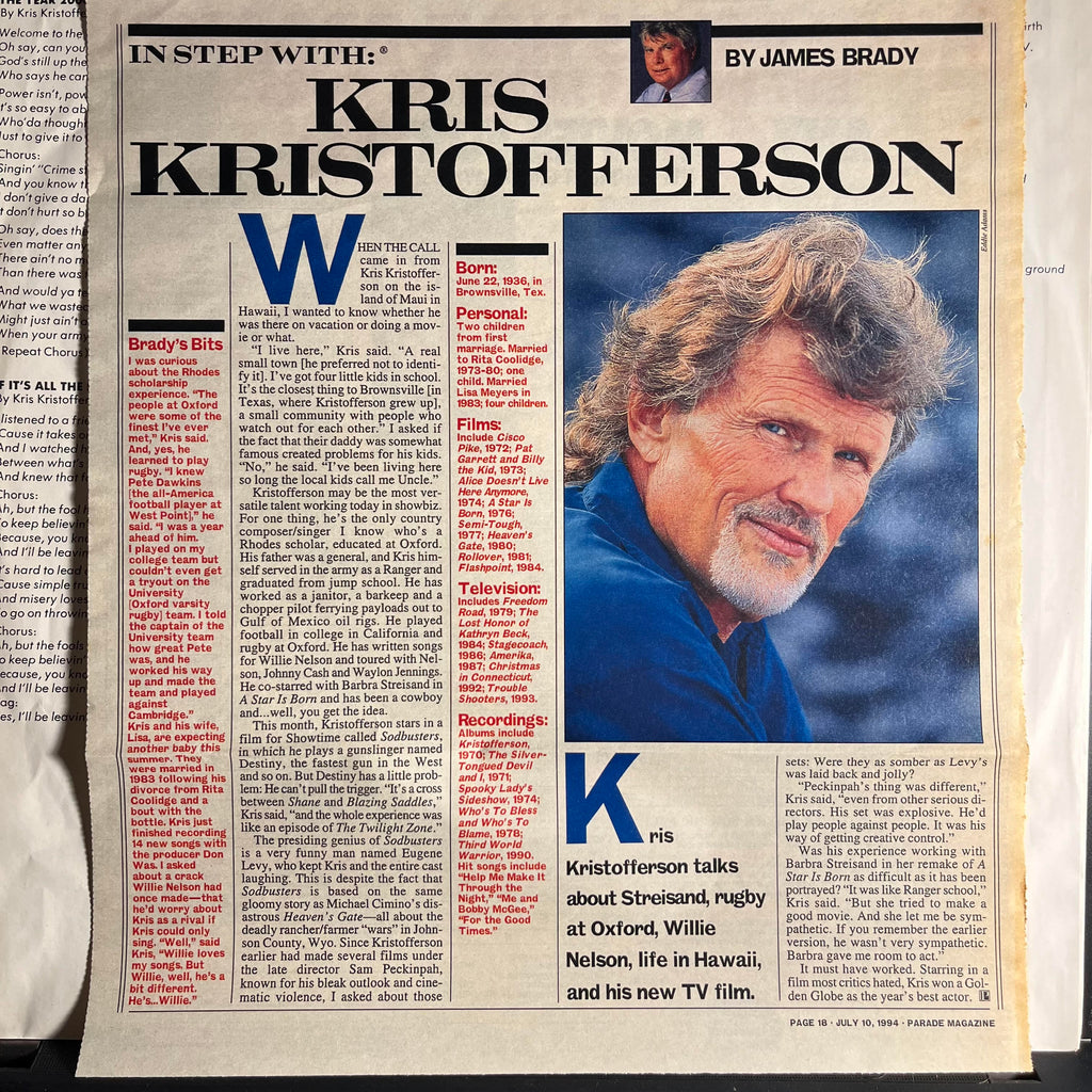 Kris Kristofferson - Who's To Bless And Who's To Blame *EUROPE* | Very Good (VG) Very Good (VG)