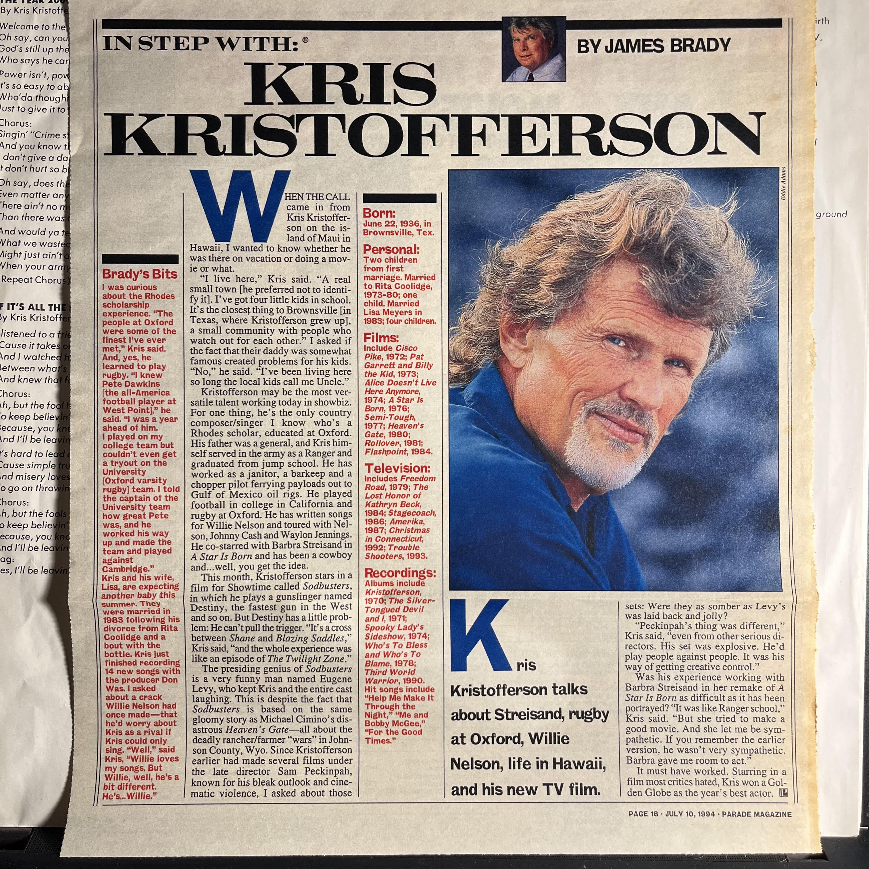 Kris Kristofferson - Who's To Bless And Who's To Blame *EUROPE* | Very Good (VG) Very Good (VG)