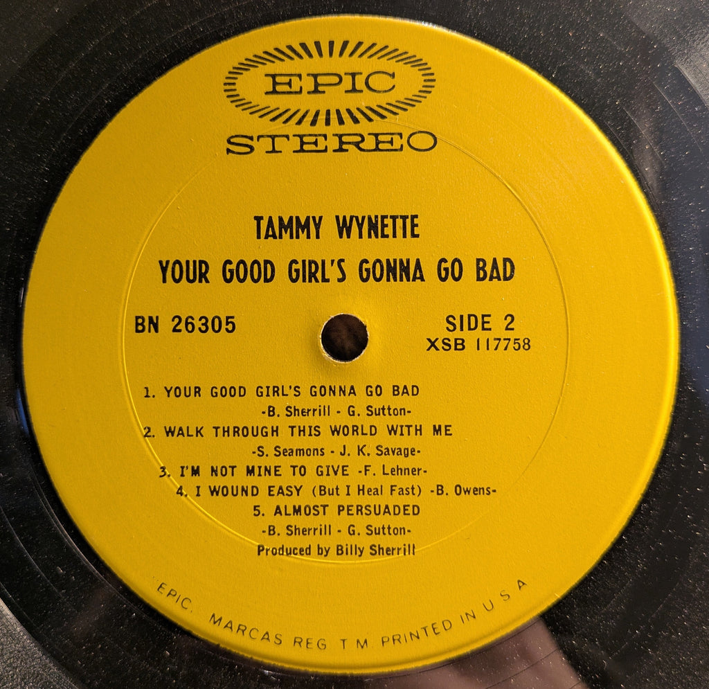 Tammy Wynette - Your Good Girl's Gonna Go Bad (VINYL) | Very Good (VG) Excellent+ (EX+)