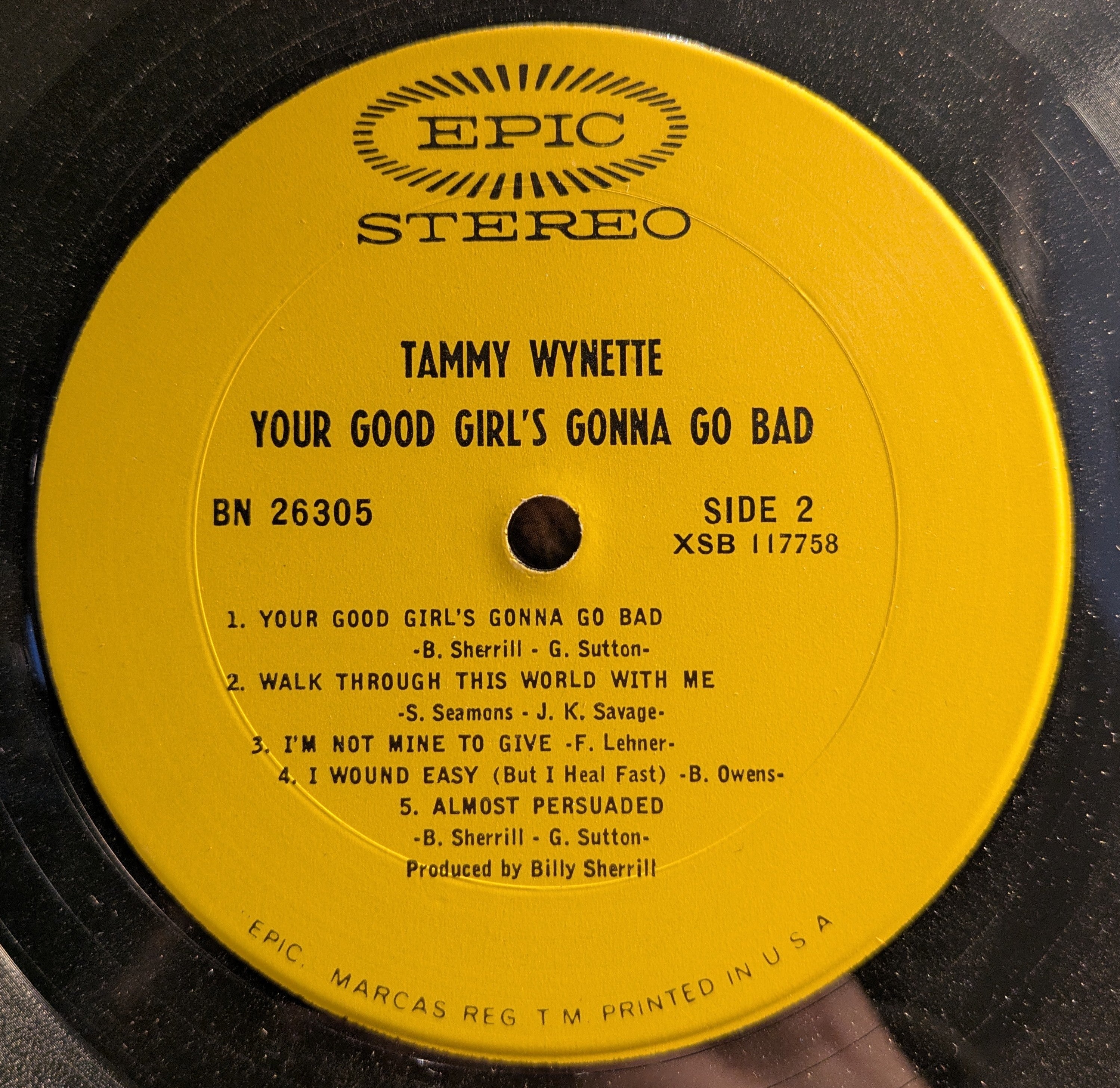 Tammy Wynette - Your Good Girl's Gonna Go Bad (VINYL) | Very Good (VG) Excellent+ (EX+)