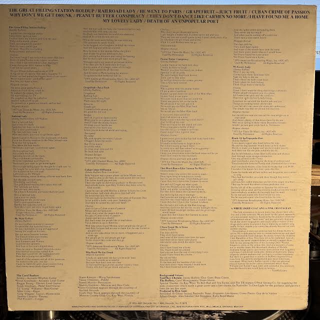 Jimmy Buffett - A White Sport Coat And A Pink Crustacean (CANADA) (VINYL) | Very Good (VG) Very Good Plus (VG+)