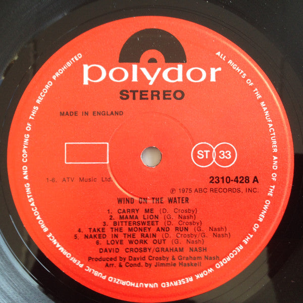 Crosby & Nash - Wind On The Water | Near Mint (NM) Near Mint (NM)