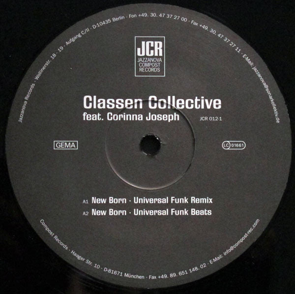 Classen Collective - New Born (VINYL) | Excellent (EX) Near Mint (NM)
