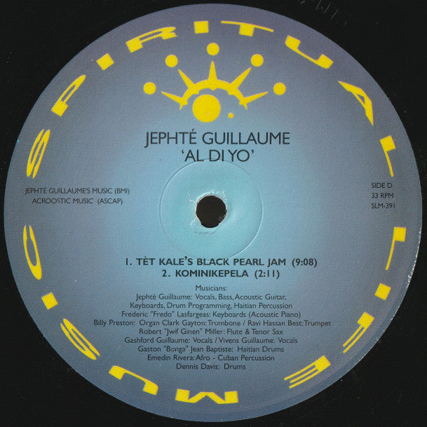 Jephté Guillaume - Al Di Yo (2xVINYL) | Near Mint (NM) Near Mint (NM)