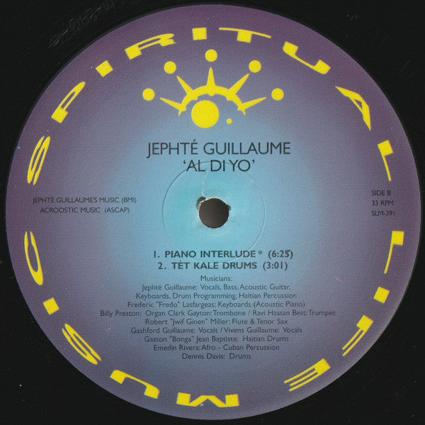 Jephté Guillaume - Al Di Yo (2xVINYL) | Near Mint (NM) Near Mint (NM)